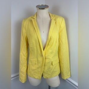 BANANA REPUBLIC Dandelion Yellow Linen Blend Blazer | Size  6